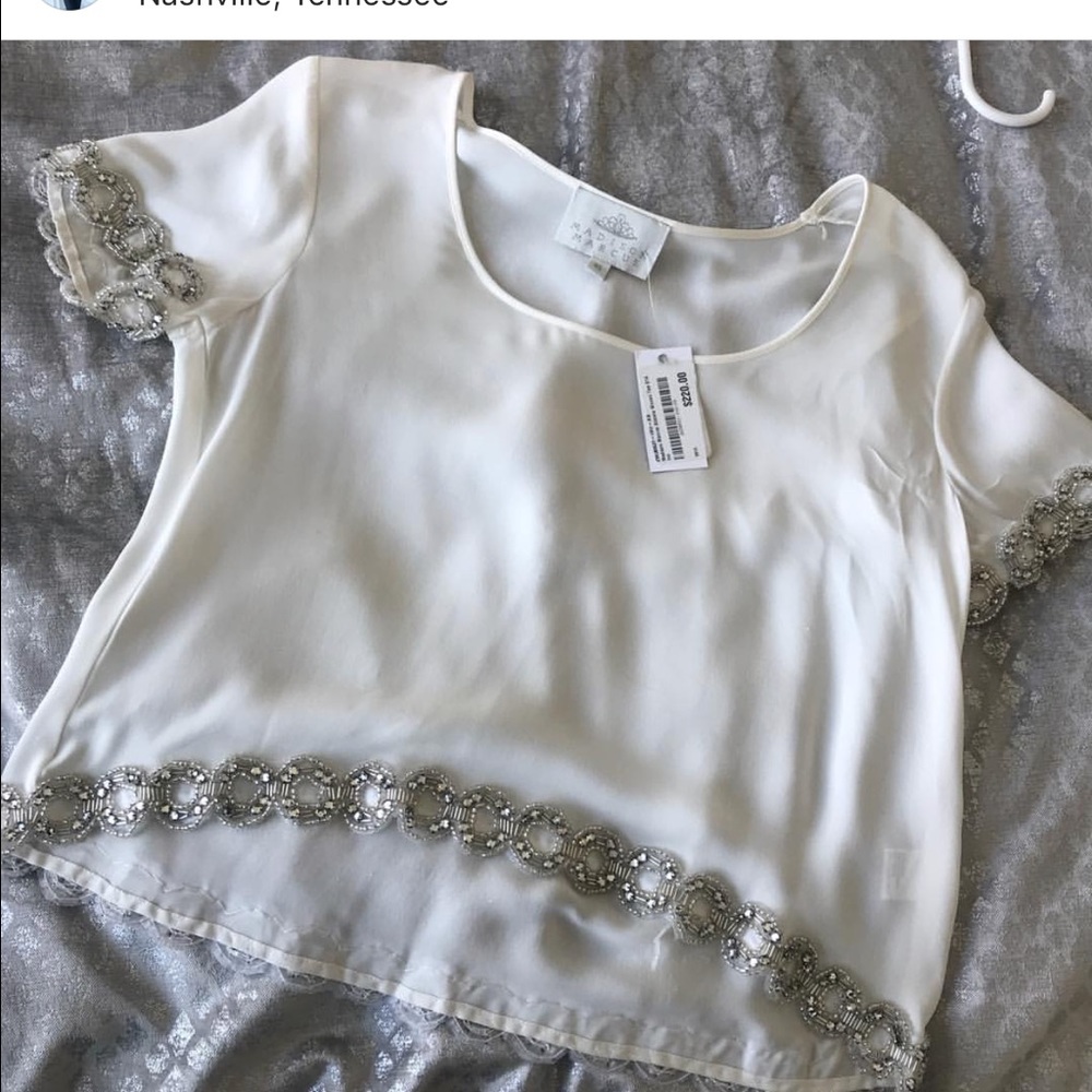 Madison Marcus Embellished Croptop